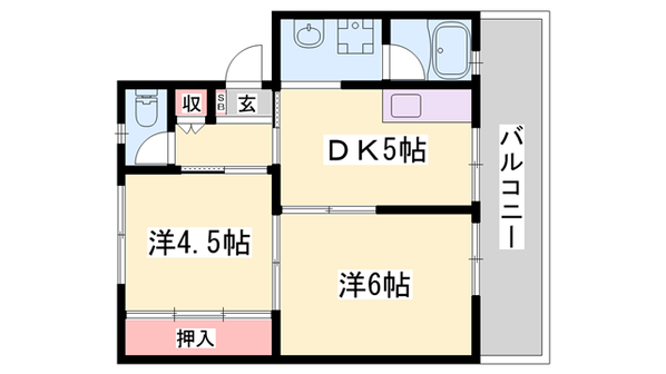 滝野駅 徒歩21分 1階の物件間取画像